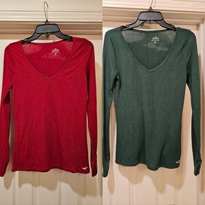Hollister Bundle Long Sleeve Shirts Medium